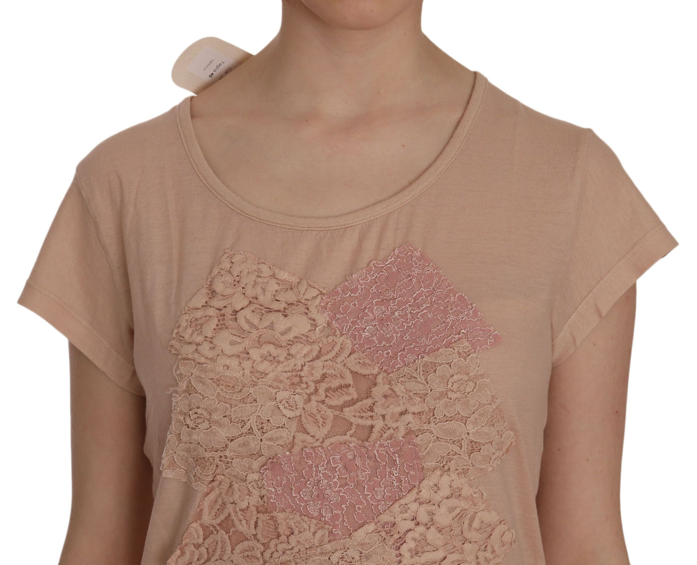 PINK MEMORIES Rosa Spitze Kurzarm-Shift-Minikleid