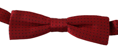 Dolce & Gabbana Rot gepunktete Seiden-Papillonfliege mit verstellbarem Hals