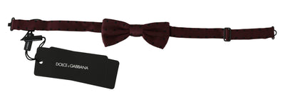 Dolce & Gabbana Lila gepunktete Seiden-Papillon-Fliege mit verstellbarem Hals