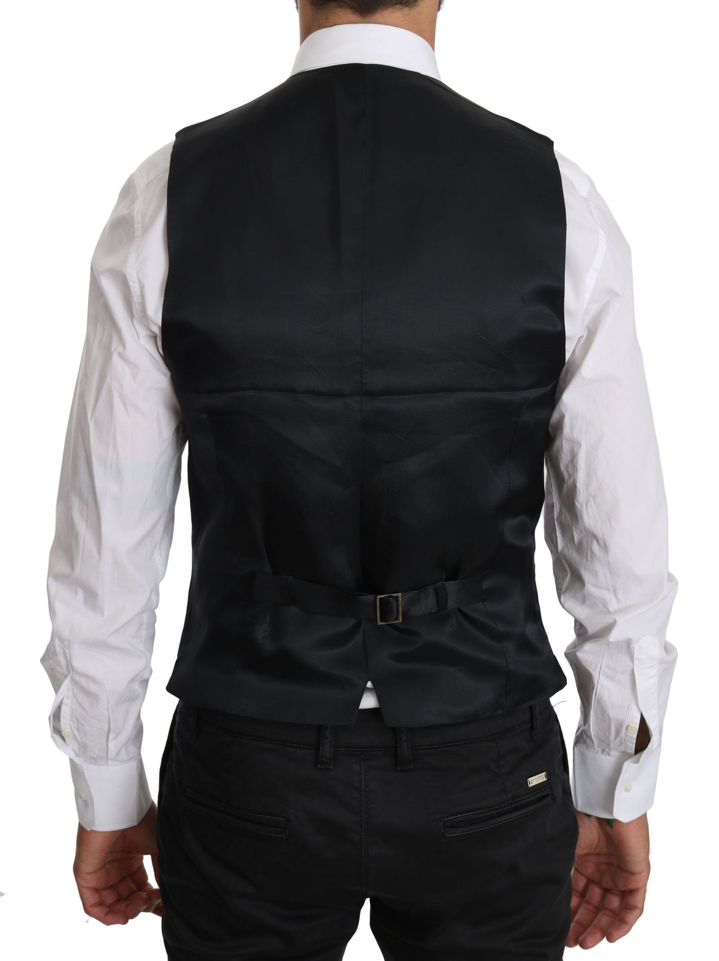 Dolce & Gabbana Blaue Wollweste Formal Gilet Vest