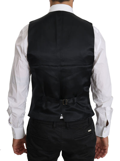 Dolce & Gabbana Blaue Wollweste Formal Gilet Vest
