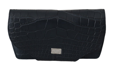 Dolce & Gabbana Blaues Krokodil Brillenetui Sonnenbrille Hülle Etui