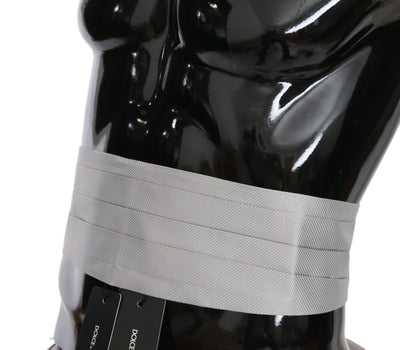 Dolce & Gabbana Grauer Herren Taillengürtel 100% Seide Kummerbund