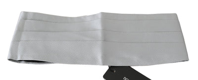 Dolce & Gabbana Grauer Herren Taillengürtel 100% Seide Kummerbund
