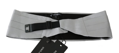 Dolce & Gabbana Grauer Herren Taillengürtel 100% Seide Kummerbund