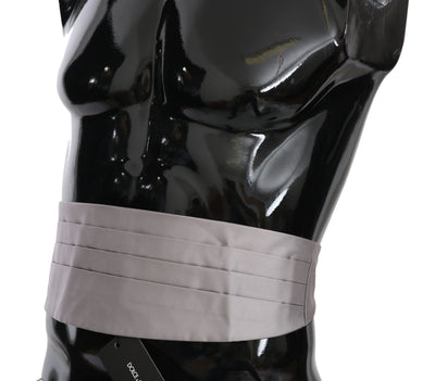 Dolce & Gabbana Grauer Herren Taillengürtel 100% Seide Kummerbund