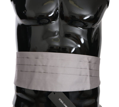 Dolce & Gabbana Grauer Herren Taillengürtel 100% Seide Kummerbund