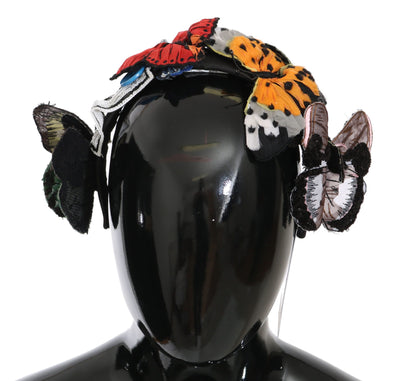 Dolce & Gabbana Tiara Floral Schmetterling Pailletten Diadem Stirnband