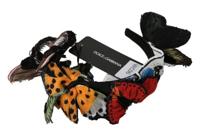 Dolce & Gabbana Tiara Floral Schmetterling Pailletten Diadem Stirnband