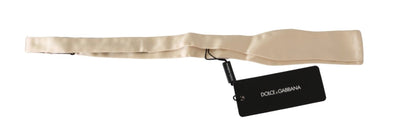 Dolce & Gabbana Beige Slim Skinny Herren Krawatte 100% Seide Bowtie