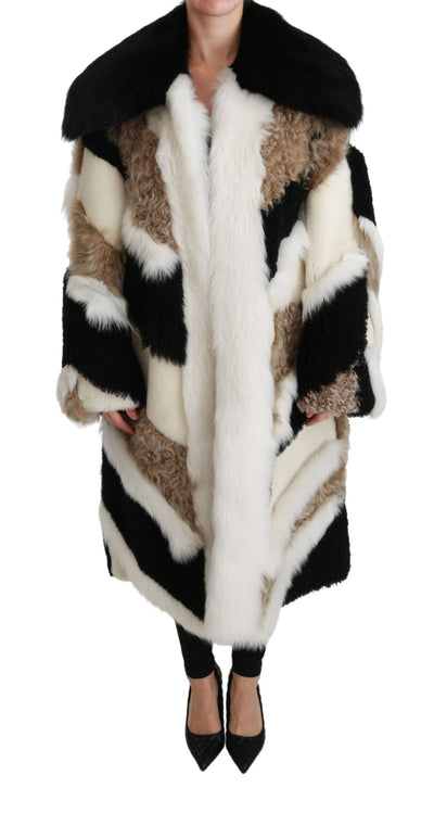 Dolce & Gabbana Schafspelz Shearling Cape Jacke Mantel