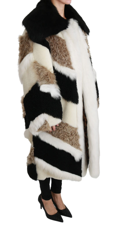 Dolce & Gabbana Schafspelz Shearling Cape Jacke Mantel