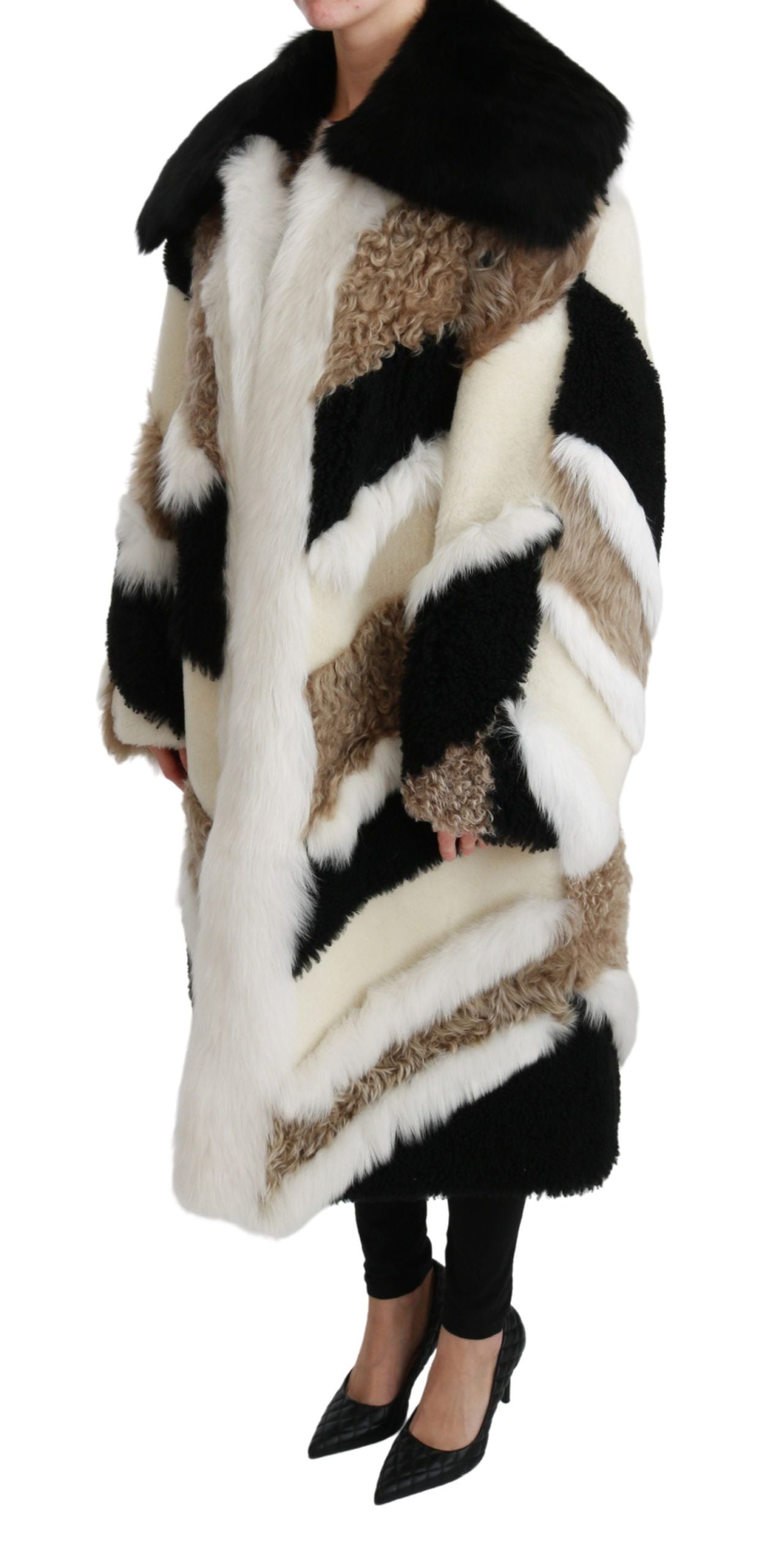 Dolce & Gabbana Schafspelz Shearling Cape Jacke Mantel