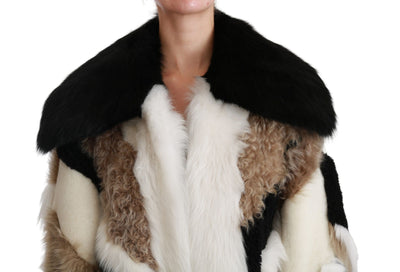 Dolce & Gabbana Schafspelz Shearling Cape Jacke Mantel