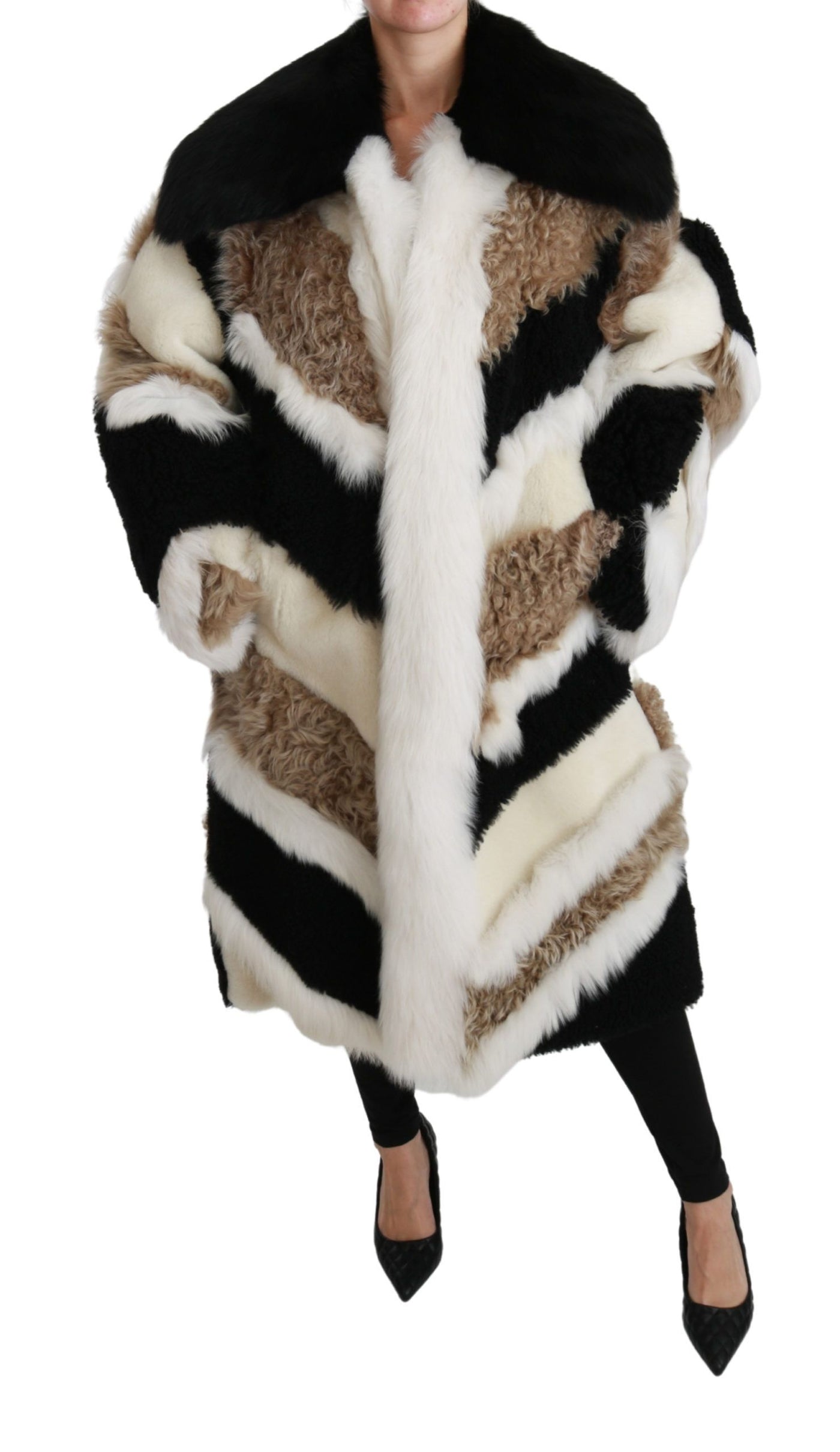 Dolce & Gabbana Schafspelz Shearling Cape Jacke Mantel