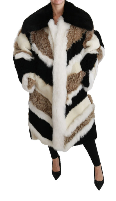 Dolce & Gabbana Schafspelz Shearling Cape Jacke Mantel