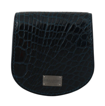 Dolce & Gabbana Blaue exotische Häute Kondom Fall Halter Tasche