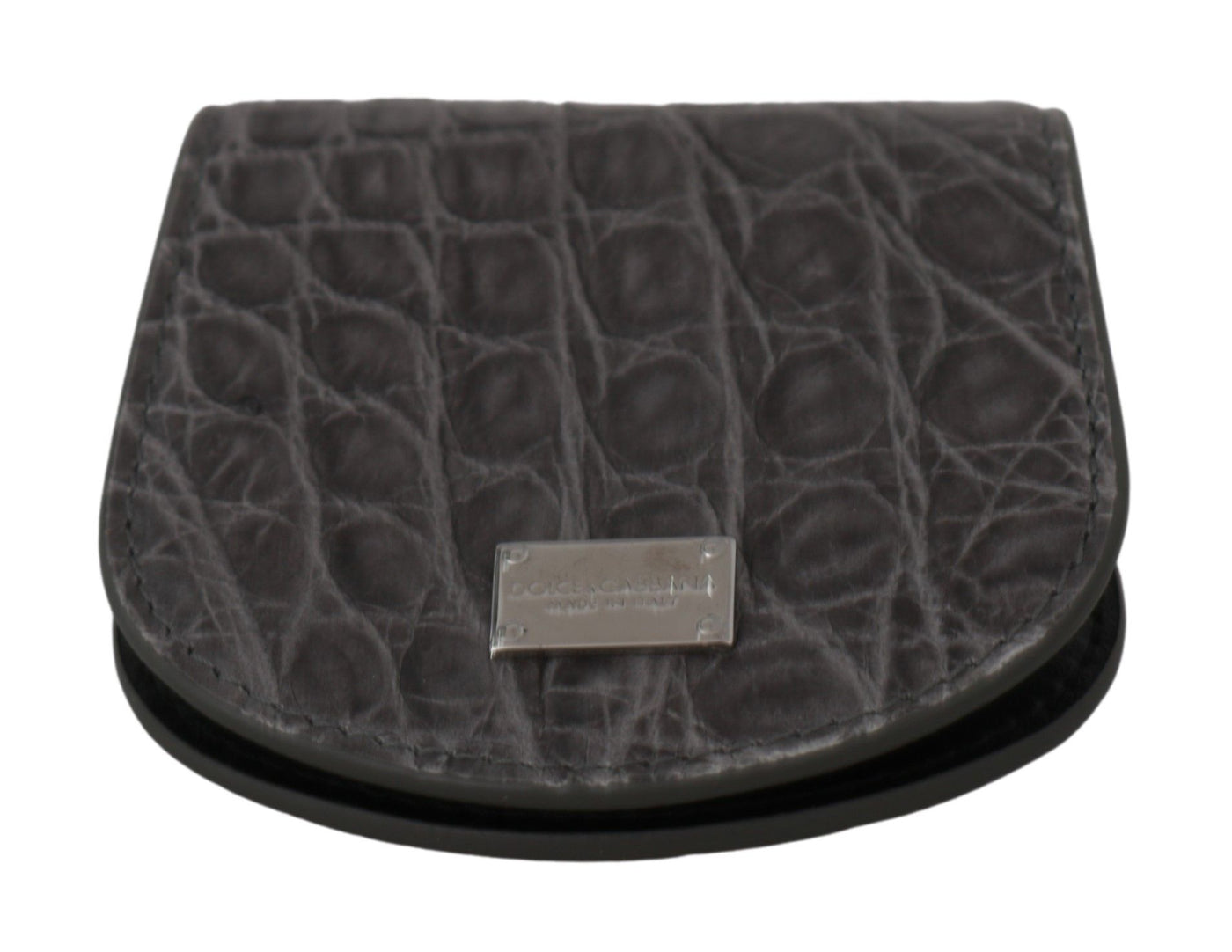 Dolce & Gabbana Graue exotische Haut Kondom Fall Halter Tasche Brieftasche