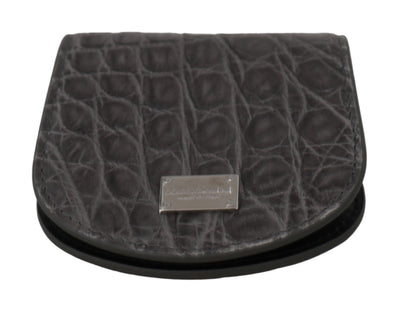 Dolce & Gabbana Graue exotische Haut Kondom Fall Halter Tasche Brieftasche