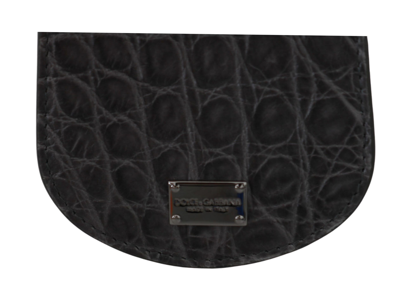 Dolce & Gabbana Graue exotische Haut Kondom Fall Halter Tasche Brieftasche