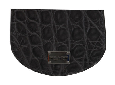 Dolce & Gabbana Graue exotische Haut Kondom Fall Halter Tasche Brieftasche