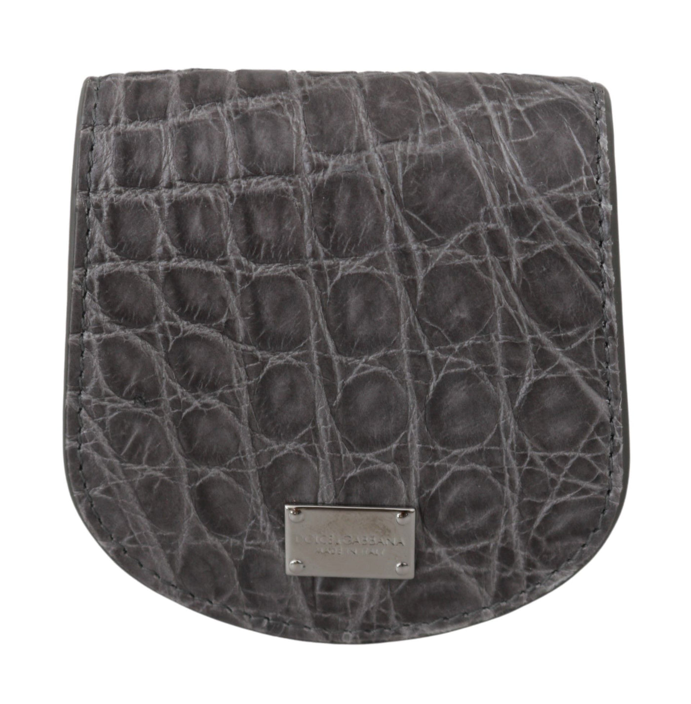 Dolce & Gabbana Graue exotische Haut Kondom Fall Halter Tasche Brieftasche