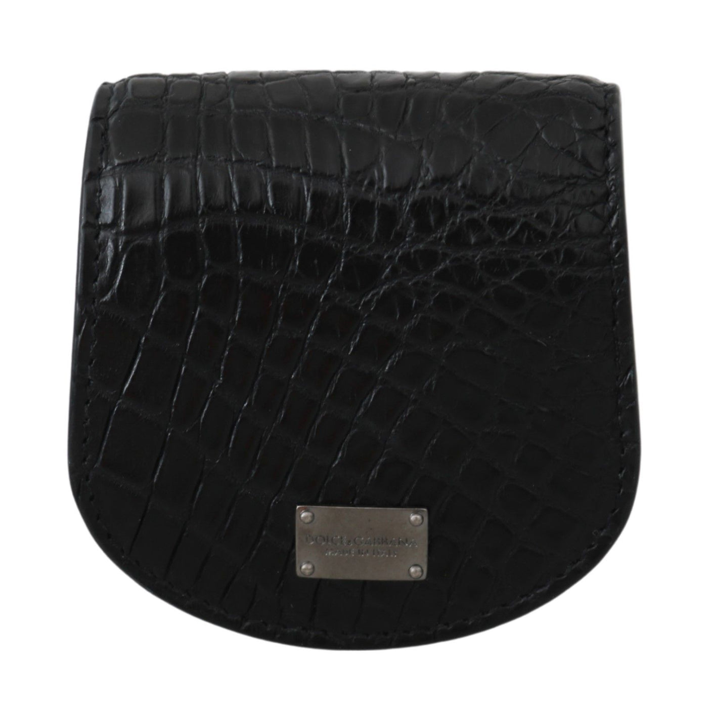 Dolce & Gabbana Schwarzes exotisches Skin Taschenkondom Etui Halter