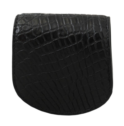 Dolce & Gabbana Schwarzes exotisches Skin Taschenkondom Etui Halter