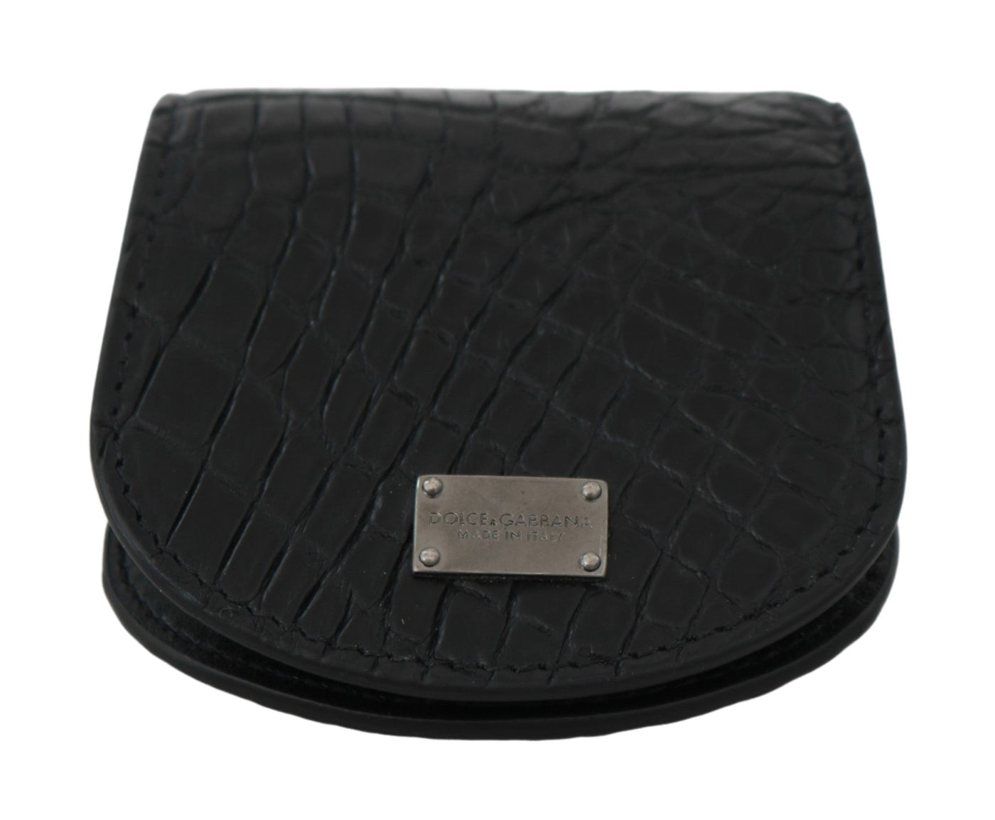 Dolce & Gabbana Schwarzes exotisches Skin Taschenkondom Etui Halter