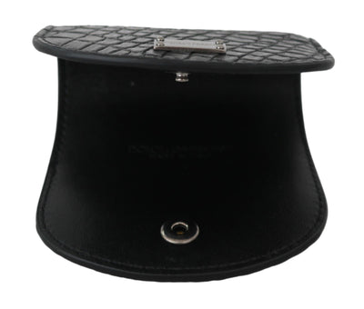 Dolce & Gabbana Schwarzes exotisches Skin Taschenkondom Etui Halter