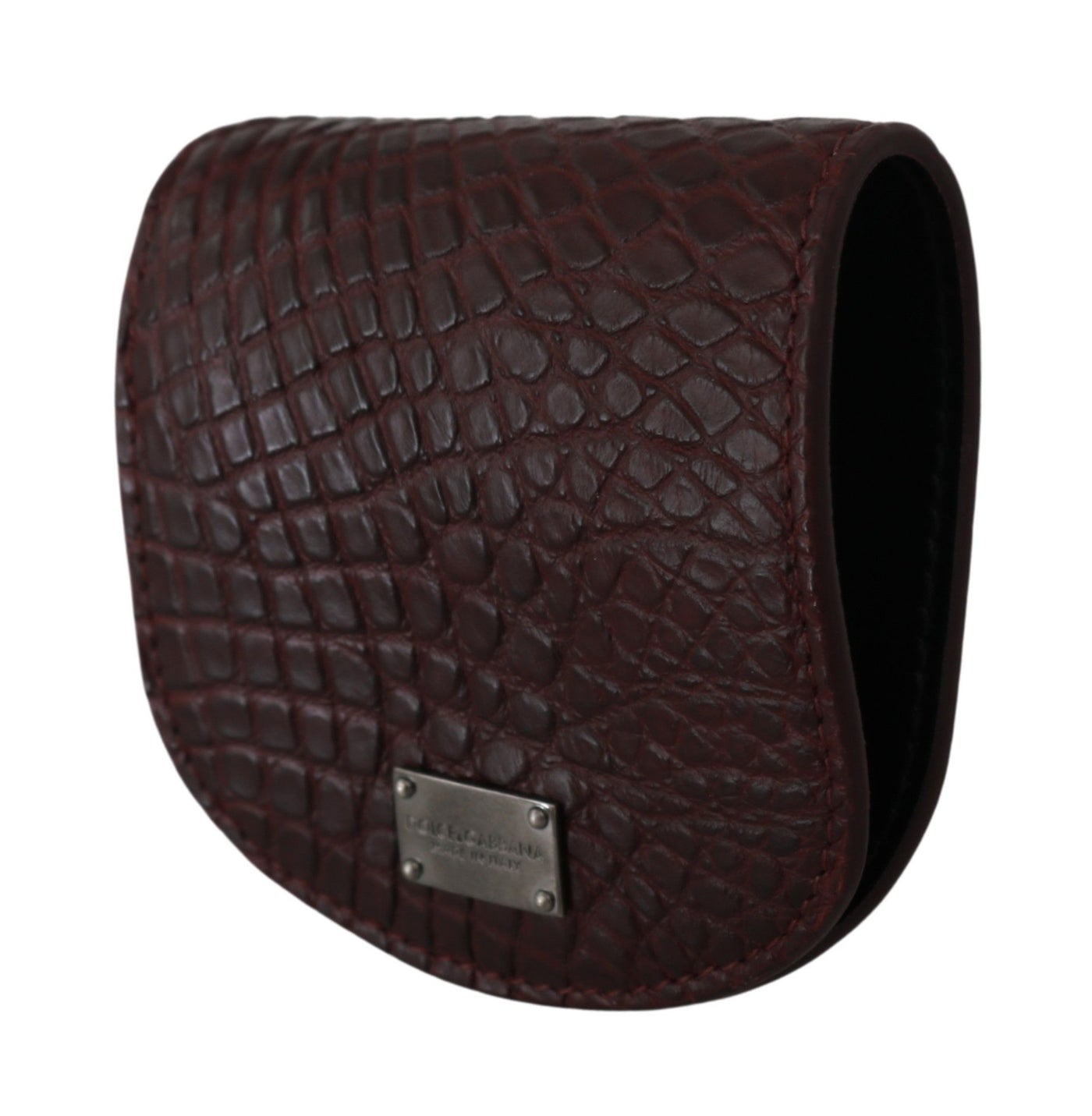 Dolce & Gabbana Brauner Exotenhaut-Taschenkondom-Etui-Halter