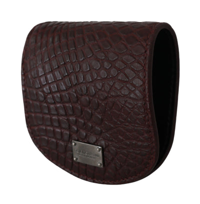 Dolce & Gabbana Brauner Exotenhaut-Taschenkondom-Etui-Halter
