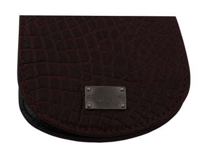 Dolce & Gabbana Brauner Exotenhaut-Taschenkondom-Etui-Halter
