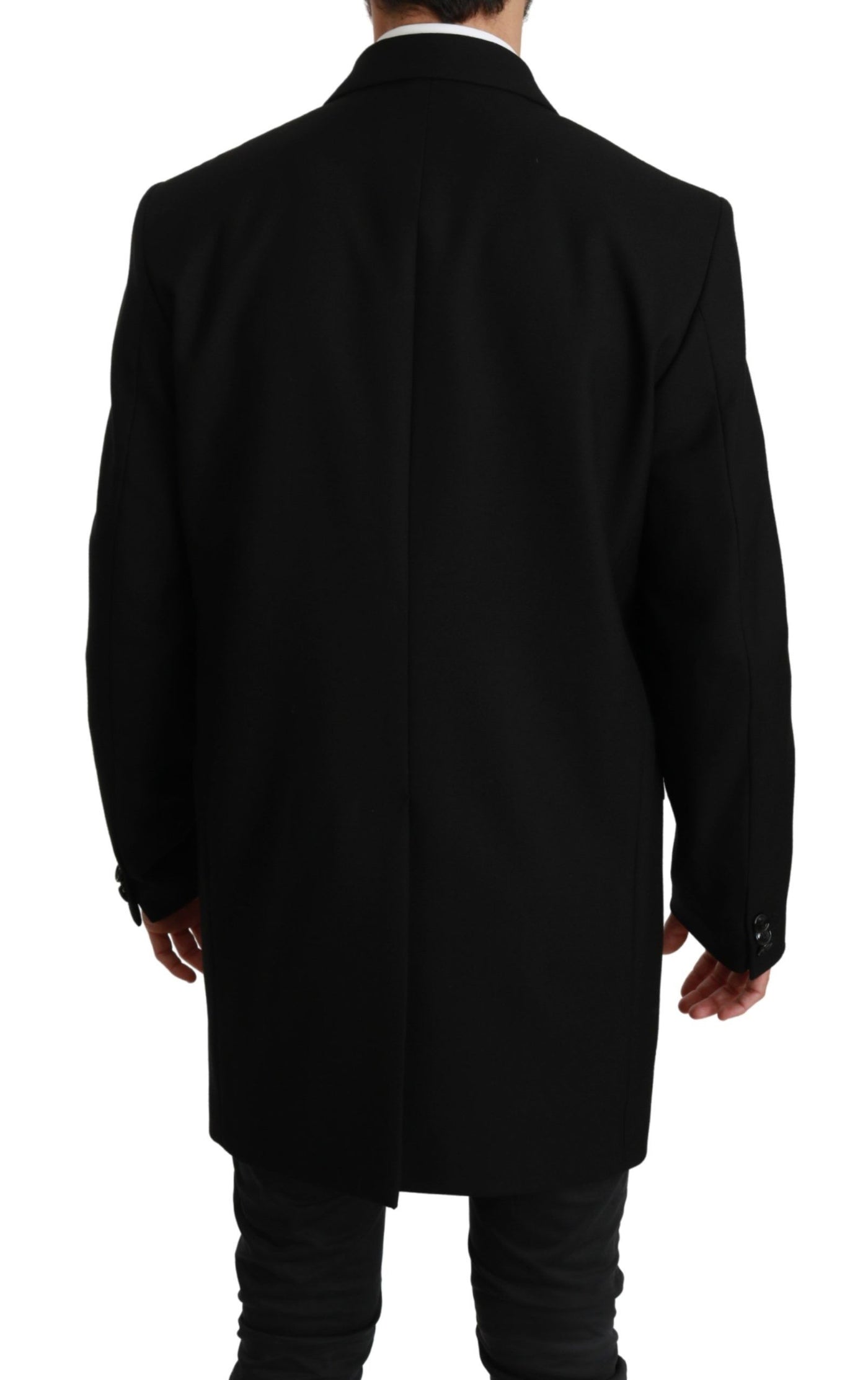 Dolce & Gabbana Schwarz 100% Wolle Jacke Mantel Blazer