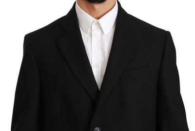 Dolce & Gabbana Schwarz 100% Wolle Jacke Mantel Blazer