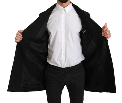 Dolce & Gabbana Schwarz 100% Wolle Jacke Mantel Blazer