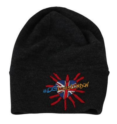 Dolce & Gabbana Graue #DGLovesLondon Beanie Mütze