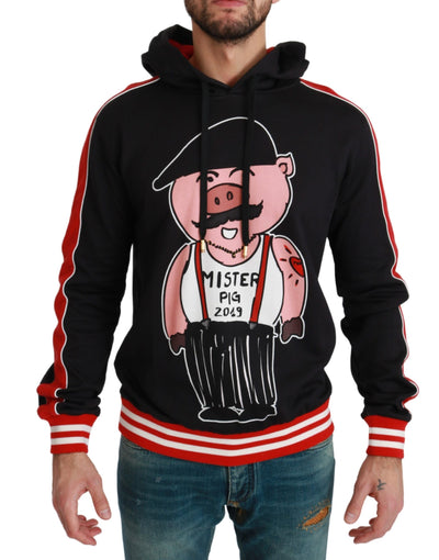 Dolce & Gabbana Schwarzes Schwein des Jahres Kapuzenpulli