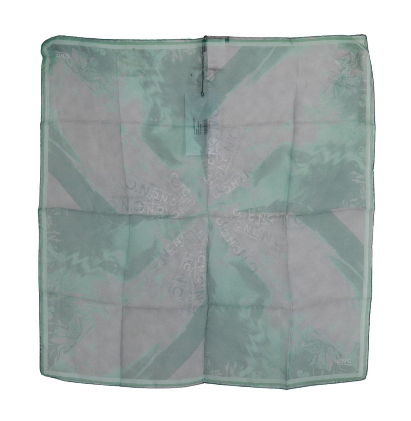 Costume National Grüner Seidenschal Foulard Wickelschal