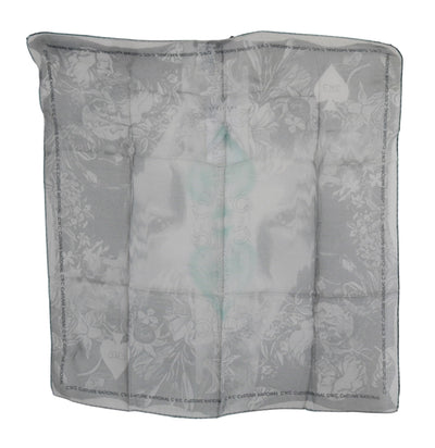 Costume National Grauer Seidenschal Foulard Wickelschal