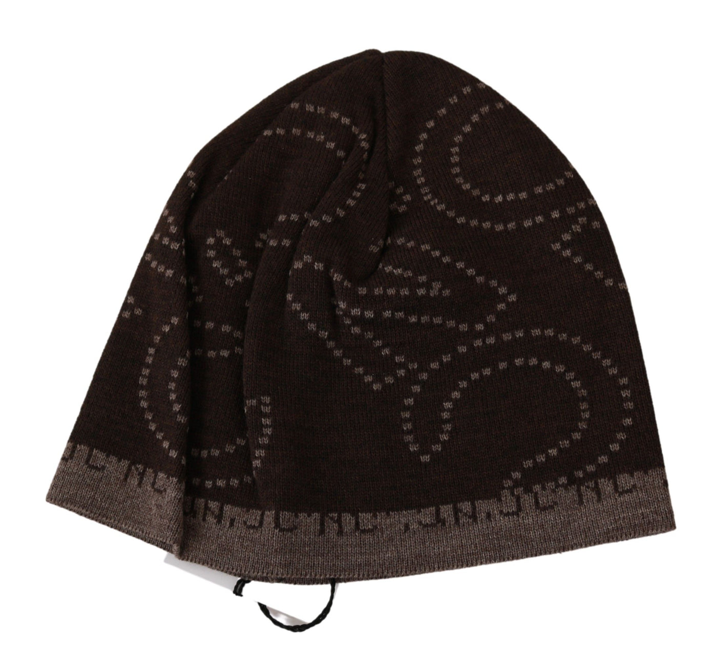 Costume National Beanie Braun Wollmischung Markenmütze