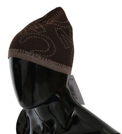Costume National Beanie Braun Wollmischung Markenmütze