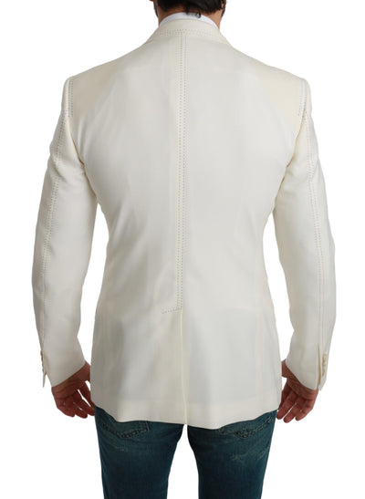 Dolce & Gabbana SICILIA Cremefarbener einreihiger formeller Blazer