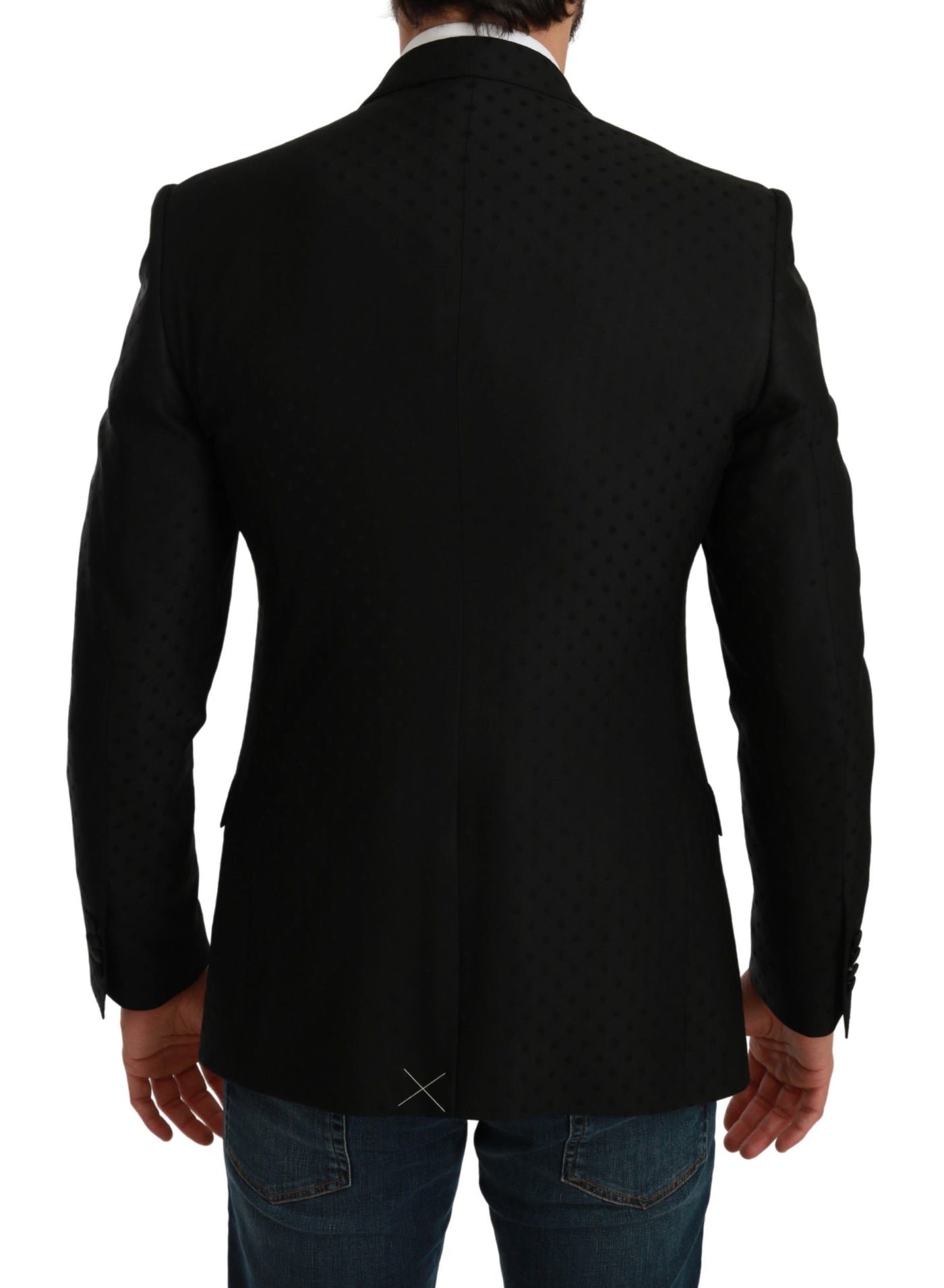 Dolce & Gabbana Schwarzer Slim Fit Mantel Jacke MARTINI Blazer