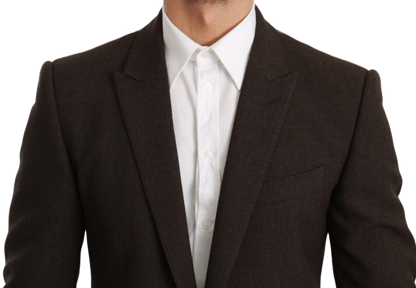 Dolce & Gabbana Brauner Slim Fit Mantel Jacke MARTINI Blazer