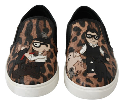 Dolce & Gabbana Leder Leopard #dgfamily Loafers Schuhe