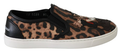 Dolce & Gabbana Leder Leopard #dgfamily Loafers Schuhe