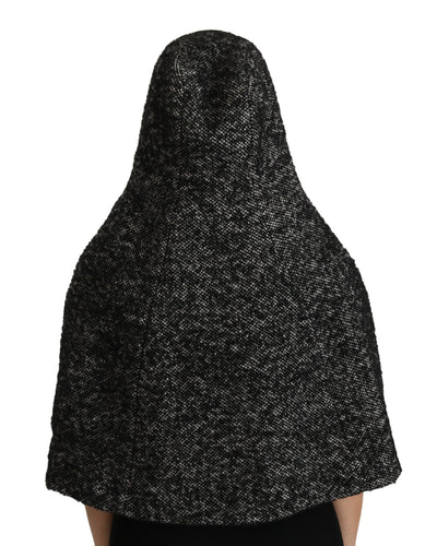 Dolce & Gabbana Grau Tweet Wolle Kaftan Jacke Mantel Top