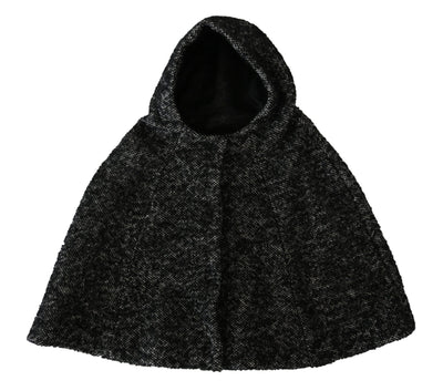 Dolce & Gabbana Grau Tweet Wolle Kaftan Jacke Mantel Top