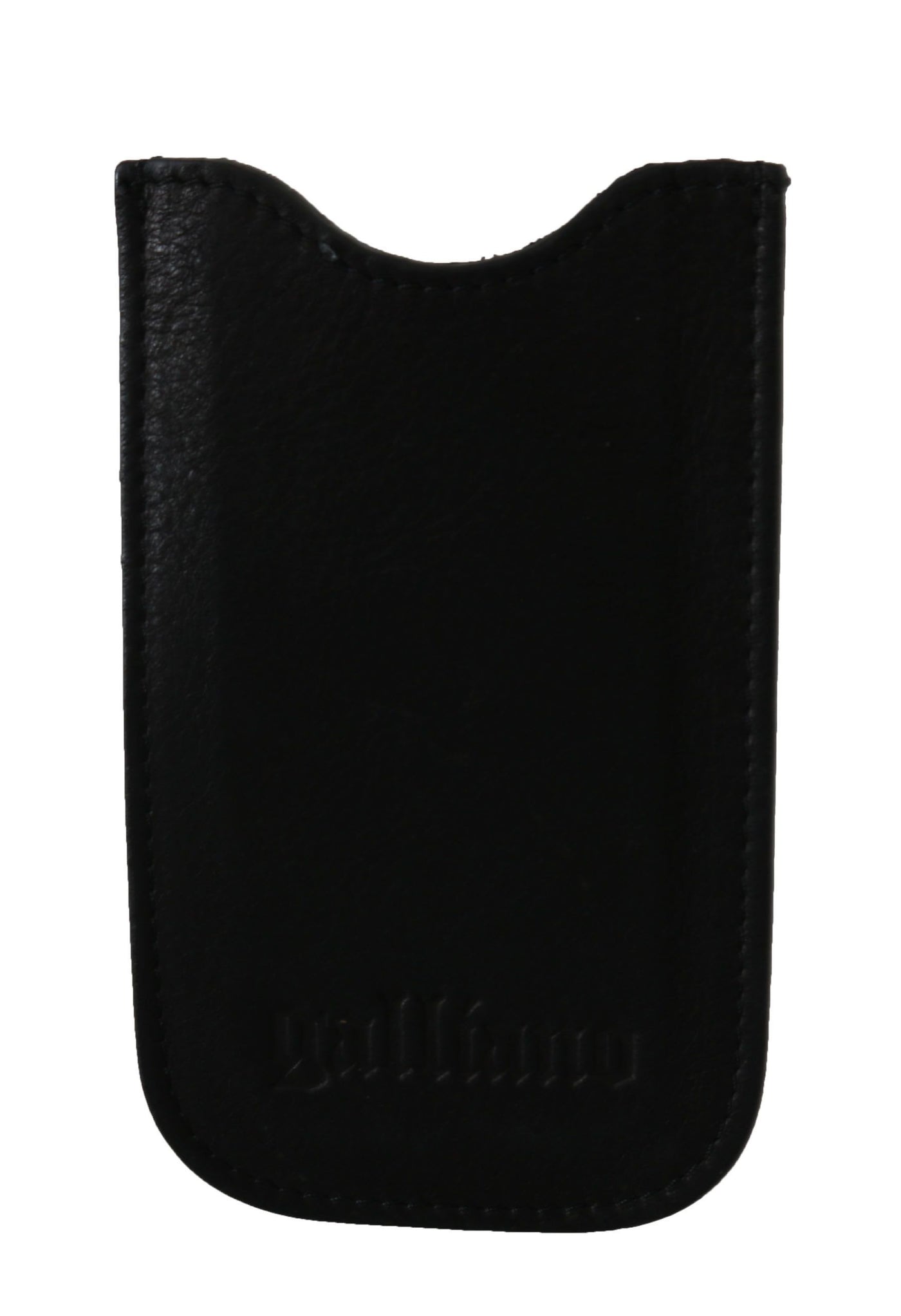 John Galliano Schwarzes Leder Multifunktionale Männer ID Bill Kartenhalter Brieftasche